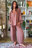Vivienne Plaid Heathcliff Blouse Chestnut & Hazelnut